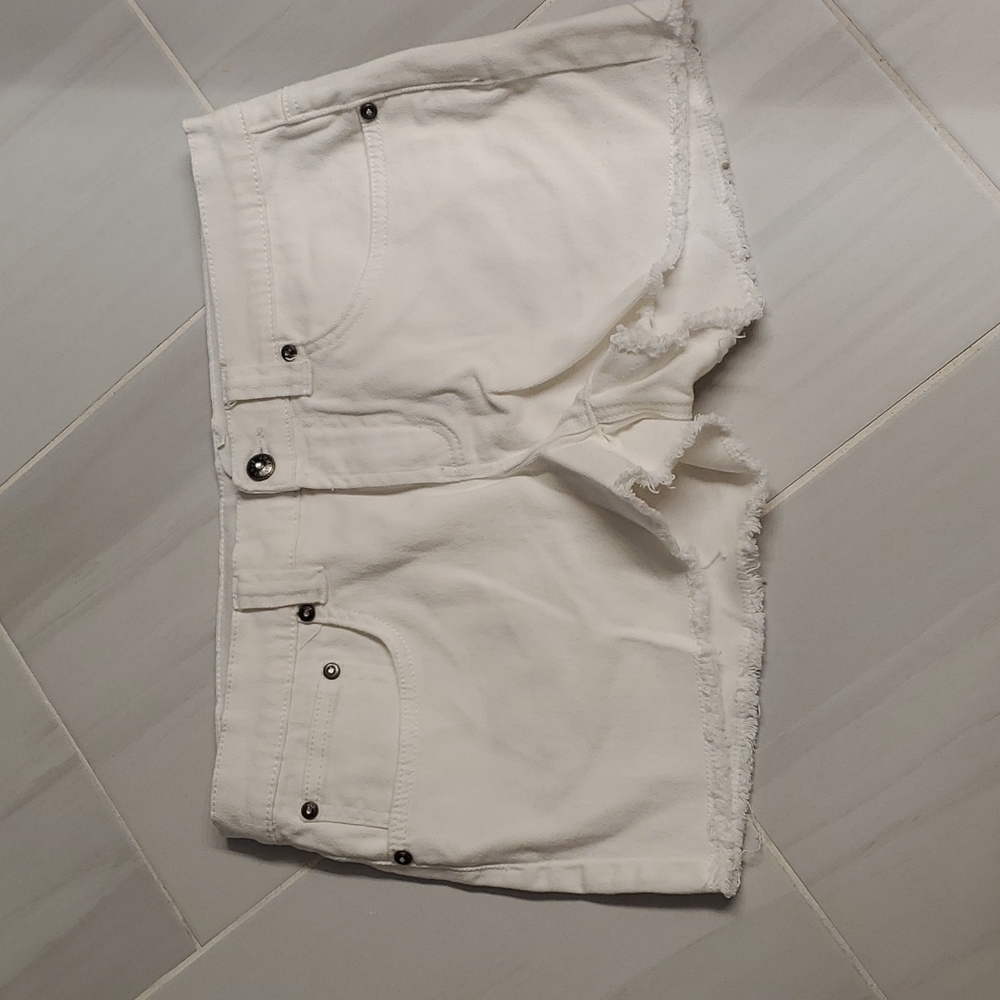 Venus White Jean Shorts Raw Hem Cutoff Style Sz 10